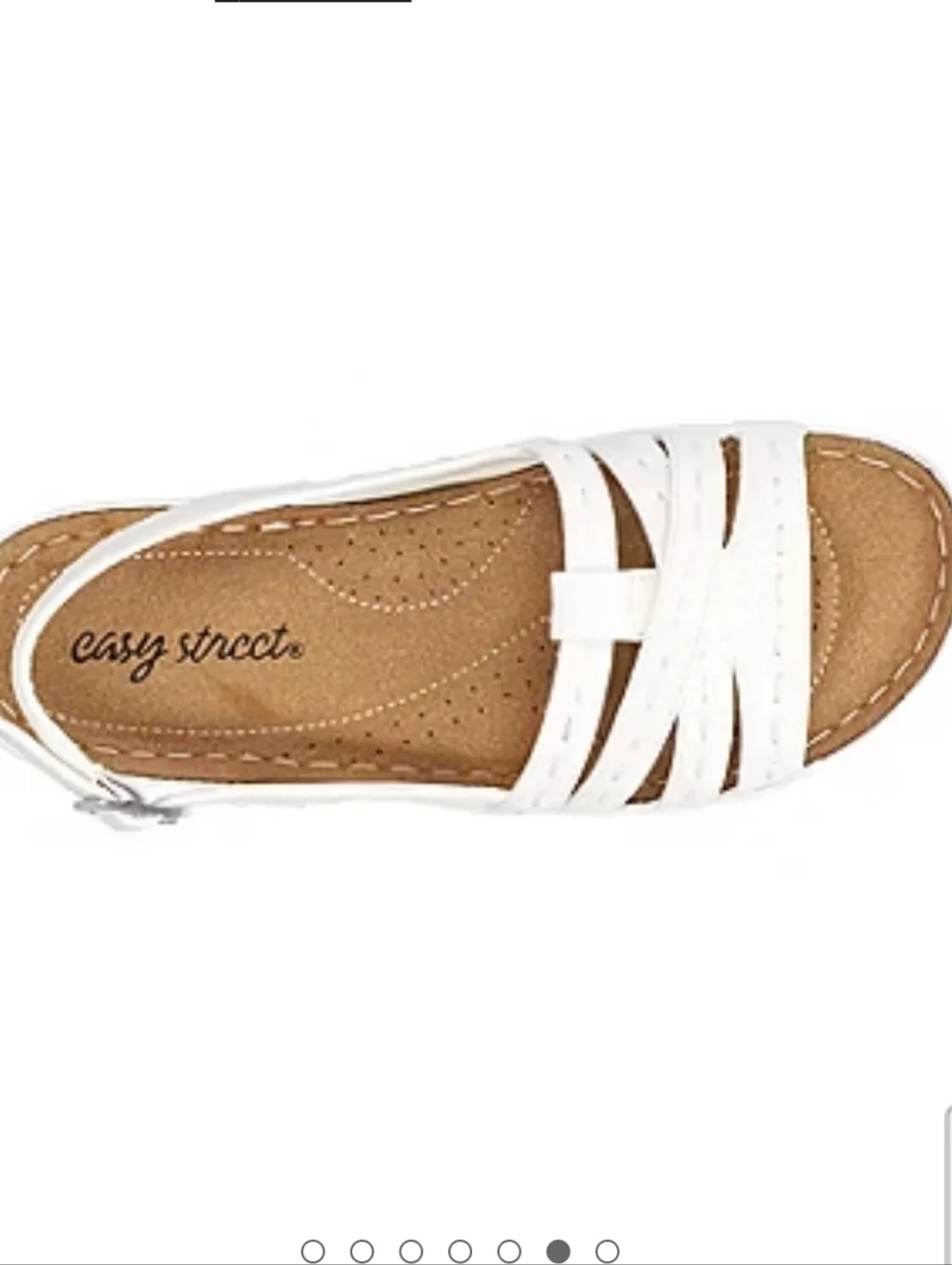 EASY STREET WIDE -NEW IN BOX- WHITE MULTI-STRAP SANDAL SIZE 8.5